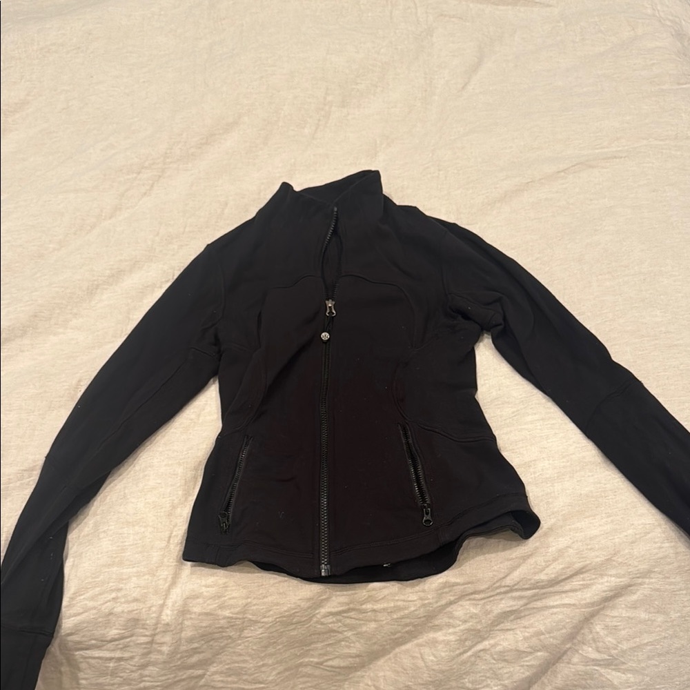 Black Utility Jacket with Fitted Silhouette and Long Sleeves